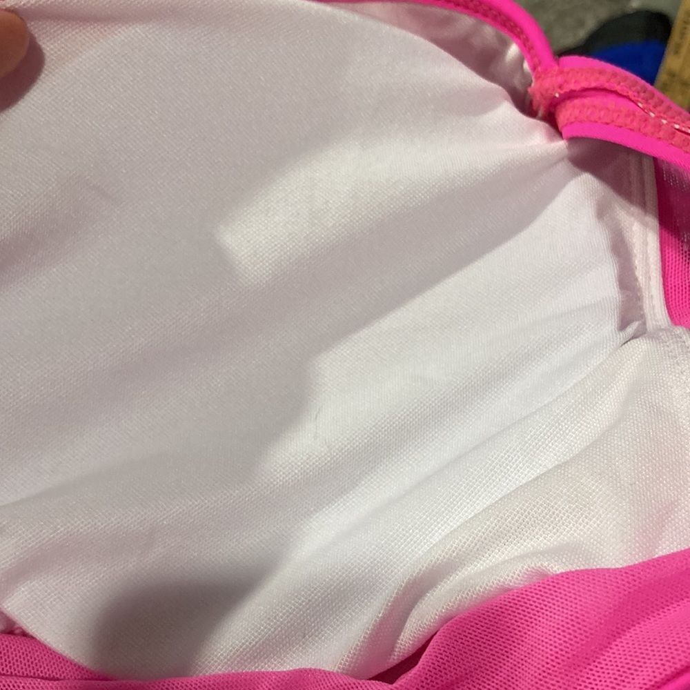 Aqua Eve Pink One-Piece Swimsuit Size 18 NWT Mesh Panel Tummy Control - Picture 5 of 9